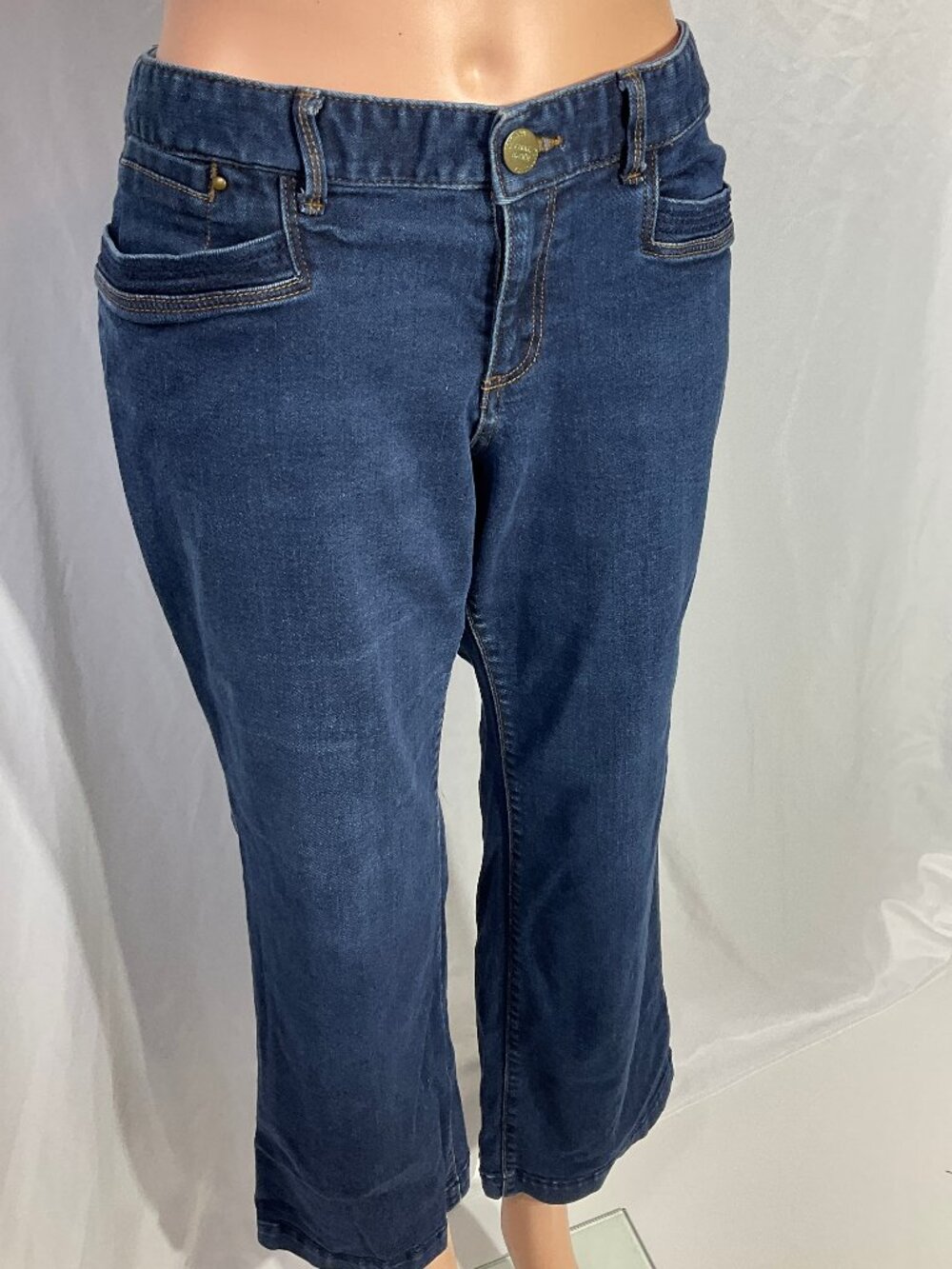 Eddie Bauer Size 10 Petite Curvy Trouser Denim Jeans Womens